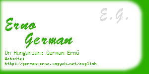 erno german business card